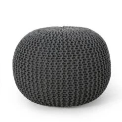 Nahunta Modern Knitted Cotton Round Pouf - Christopher Knight Home 25 Nahunta Modern Knitted Cotton Round Pouf - Christopher Knight Home -Home Decor Shop GUEST bdc641f5 a2e7 44d3 82f8 47ec412a83d7