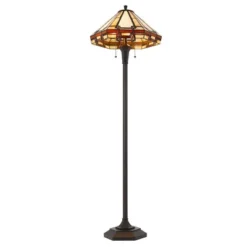 59.25" Resin Transitional Floor Lamp With Tiffany Glass Shade - Cal Lighting -Home Decor Shop GUEST be64528d 8041 4885 90b0 ab6d5b5036ed