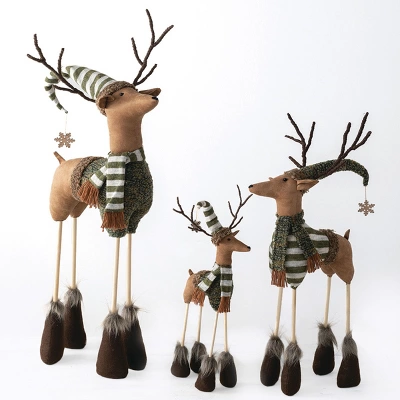 Sullivans Set Of 3 Standing Deer Figurines 37"H, 32"H & 23"H Brown 6 Sullivans Set Of 3 Standing Deer Figurines 37"H, 32"H & 23"H Brown - Image 4