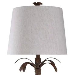 Coastal Palm Traditional Moulded Table Lamp Brown - StyleCraft