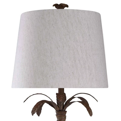 Coastal Palm Traditional Moulded Table Lamp Brown - StyleCraft 3 Coastal Palm Traditional Moulded Table Lamp Brown - StyleCraft