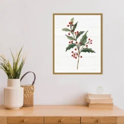 16" X 20" Christmas Moments IV Holly By Silvia Vassileva Framed Canvas Wall Art - Amanti Art -Home Decor Shop GUEST bf02a66b a2bc 4f2d 9ba8 9dea8571e43c