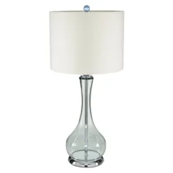 Glass Table Lamp With Drum Shade Set Of 2 Blue - Olivia & May 11 Glass Table Lamp With Drum Shade Set Of 2 Blue - Olivia & May -Home Decor Shop GUEST bf19ee2f 2268 4925 bedb b015521b8bbc