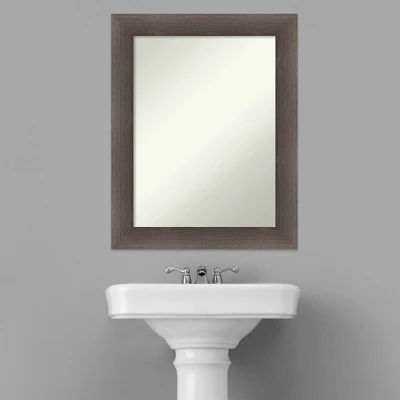 Hardwood Non-Beveled Wood Bathroom Wall Mirror 7 Hardwood Non-Beveled Wood Bathroom Wall Mirror - Image 5