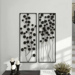 Farmhouse Metal Floral Wall Decor With Black Frame Set Of 2 Black - Olivia & May 21 Farmhouse Metal Floral Wall Decor With Black Frame Set Of 2 Black - Olivia & May -Home Decor Shop GUEST bfb2c739 4eb1 4a8d 89e1 576ce9ca1da3