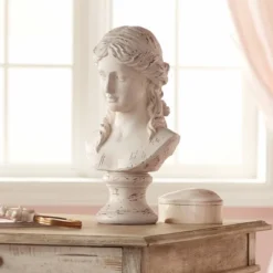Kensington Hill Classic Greek 17 1/2" High Antique White Bust Sculpture