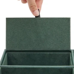 Juvale 5 Compartment Faux Leather Valet Catchall Tray Organizer For Wallet, Keys, Phone, Emerald Green, 10x7.3x2 In -Home Decor Shop GUEST c01d5adb 8e23 4580 8aa2 5bf343dcb9f3