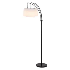 72.5" 3-Light Sylva Mid-Century Modern Head-Adjustable Iron LED Arc Floor Lamp Black (Includes LED Light Bulb) - JONATHAN Y 13 72.5" 3-Light Sylva Mid-Century Modern Head-Adjustable Iron LED Arc Floor Lamp Black (Includes LED Light Bulb) - JONATHAN Y -Home Decor Shop GUEST c0686d72 3c7b 4781 82aa 029865278e8a