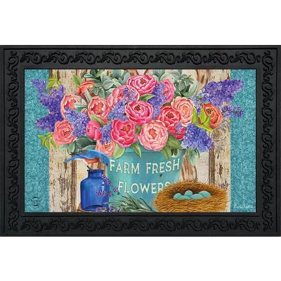 Farm Fresh Peonies Spring Doormat Floral Indoor Outdoor 30" X 18" Briarwood Lane 3 Farm Fresh Peonies Spring Doormat Floral Indoor Outdoor 30" X 18" Briarwood Lane
