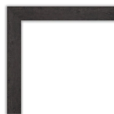 32" X 32" Non-Beveled Rustic Plank Espresso Wall Mirror - Amanti Art 4 32" X 32" Non-Beveled Rustic Plank Espresso Wall Mirror - Amanti Art - Image 2