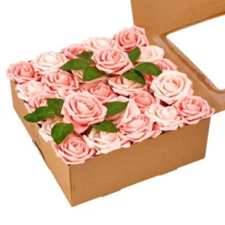 RCZ Décor Artificial Foam Roses For Decoration, Attractive Fake Flowers For DIY Wedding Centerpieces, Includes: 50 Roses With Stems And 20 Leaves -Home Decor Shop GUEST c252e5eb b034 4450 8f59 e3808b876e2a