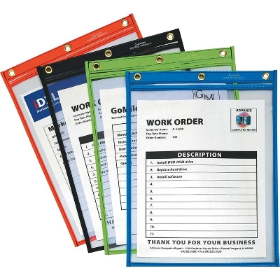 C-Line Heavy-Duty Super Heavyweight Plus Shop Ticket Holders Assorted 9 X 12 20/BX 50920 3 C-Line Heavy-Duty Super Heavyweight Plus Shop Ticket Holders Assorted 9 X 12 20/BX 50920