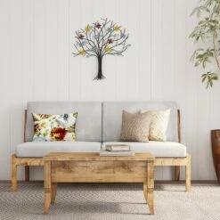 Tree Of Life Butterfly Wall Art - Hand-Painted Decorative Metal Sculpture With 3D Butterflies And Leaves For Rustic And Farmhouse Homes By Lavish Home -Home Decor Shop GUEST c2728487 71b5 4450 93d2 ad33149a565b