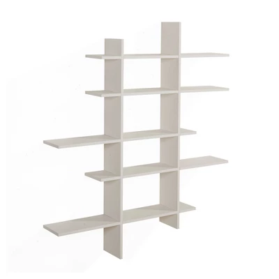 51" X 45" Five Tier Asymmetric Shelf - Danya B. 5 51" X 45" Five Tier Asymmetric Shelf - Danya B. - Image 3