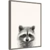 18" X 24" Animal Mug II Raccoon By Victoria Borges Framed Canvas Wall Art Gray - Amanti Art -Home Decor Shop GUEST c325d4a1 4d3f 4149 948e 450e80551b2c