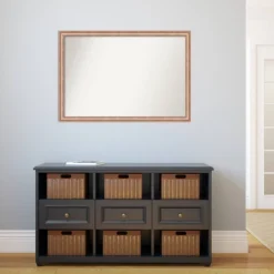 39" X 27" Non-Beveled Harmony Rose Gold Wood Wall Mirror - Amanti Art -Home Decor Shop GUEST c4cfac84 3b93 40c9 a4ed 38cbeeb4822e