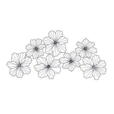 Metal Floral Wire Wall Decor Black - CosmoLiving By Cosmopolitan 16 Metal Floral Wire Wall Decor Black - CosmoLiving By Cosmopolitan - Image 14