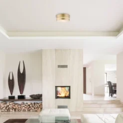 Globe Electric Aurora 2-Light Soft Gold Flush Mount Ceiling Light With Inner Frosted Shade - Novogratz X Globe -Home Decor Shop GUEST c56af122 087d 4310 a21c 0d45c5f1f0d7