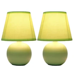 8.66" 2pk Petite Ceramic Orb Base Bedside Table Lamps With Matching Tapered Drum Shade Green - Creekwood Home 14 8.66" 2pk Petite Ceramic Orb Base Bedside Table Lamps With Matching Tapered Drum Shade Green - Creekwood Home -Home Decor Shop GUEST c72338c5 98f0 416c a753 9a92ff10a5c0