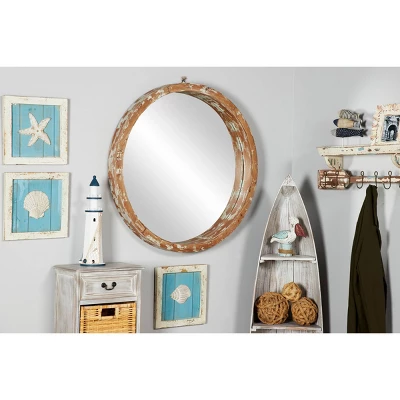 Vintage Wall Mirror Brown - Olivia & May 3 Vintage Wall Mirror Brown - Olivia & May