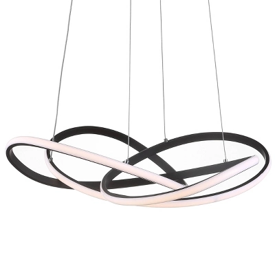 25" Metal Adjustable Alexia Abstract Integrated Pendant (Includes Energy Efficient Light Bulb) Black - JONATHAN Y 3 25" Metal Adjustable Alexia Abstract Integrated Pendant (Includes Energy Efficient Light Bulb) Black - JONATHAN Y