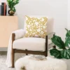 16"x16" Heather Dutton Finley Floral Goldenrod Square Throw Pillow White - Deny Designs -Home Decor Shop GUEST c80e5c60 0142 4955 9eea 0260b3583536