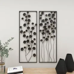 Farmhouse Metal Floral Wall Decor With Black Frame Set Of 2 Black - Olivia & May 24 Farmhouse Metal Floral Wall Decor With Black Frame Set Of 2 Black - Olivia & May -Home Decor Shop GUEST c869d669 bcf5 4e14 a037 76b8137f4ff1