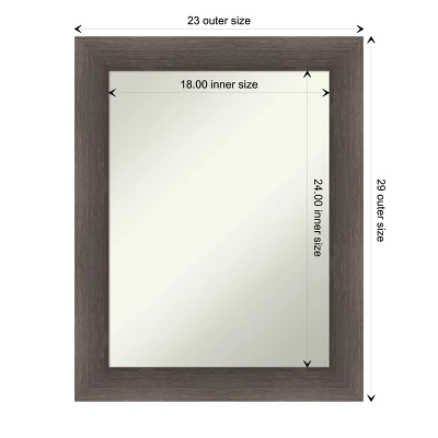 Hardwood Non-Beveled Wood Bathroom Wall Mirror 5 Hardwood Non-Beveled Wood Bathroom Wall Mirror - Image 3