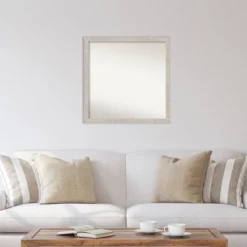 29" X 29" Non-Beveled Marred Silver Wood Wall Mirror - Amanti Art 12 29" X 29" Non-Beveled Marred Silver Wood Wall Mirror - Amanti Art -Home Decor Shop GUEST c92c4a29 7d85 4a2a b10f a1592ec0cb59