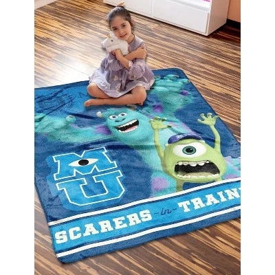 Disney Monsters Inc University Scarers In Training Micro Raschel Blanket 46"x60" Multicoloured 4 Disney Monsters Inc University Scarers In Training Micro Raschel Blanket 46"x60" Multicoloured - Image 2