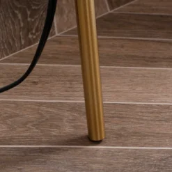 HOMCOM Modern Tripod Floor Lamp Free Standing Land Lamp W/ Steel Frame, Footswitch, Fabric Lampshade And E26 Base For Living Room, Bedroom, Gold 11 HOMCOM Modern Tripod Floor Lamp Free Standing Land Lamp W/ Steel Frame, Footswitch, Fabric Lampshade And E26 Base For Living Room, Bedroom, Gold -Home Decor Shop GUEST c9ad70d7 3ff8 48dd be70 47ec67f45e0b