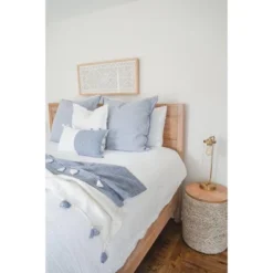 Chambray Blue Tassels Down Alternative So Soft Linen Pillow - Anaya -Home Decor Shop GUEST c9dcd509 527f 4bac 8938 a3926d039388