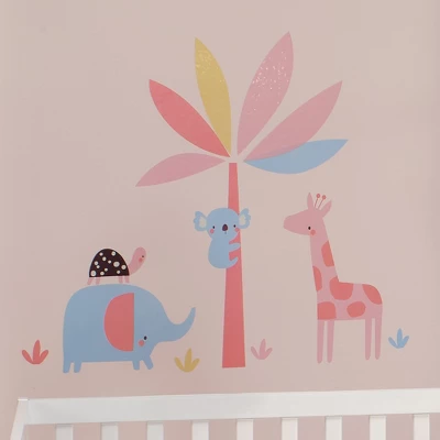 Lambs & Ivy Snuggle Jungle Pastel Safari Elephant/Giraffe/Tree Wall Decals 4 Lambs & Ivy Snuggle Jungle Pastel Safari Elephant/Giraffe/Tree Wall Decals - Image 2