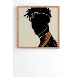 Domonique Brown Black Hair No. 2 Framed Wall Art Bamboo - Deny Designs -Home Decor Shop GUEST ca2c4447 213a 442a be52 bc3dc5b6a7b1