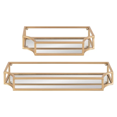 2pc Ciel Metal Wall Shelf Set - Kate & Laurel All Things Decor 3 2pc Ciel Metal Wall Shelf Set - Kate & Laurel All Things Decor