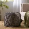 Fossa Boho Handcrafted Fabric Cube Pouf Charcoal - Christopher Knight Home -Home Decor Shop GUEST caebd454 eb25 4fcf 96fd 61e9f138b425
