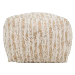 Saro Lifestyle Floor Pouf With Foil Print Faux Fur Design -Home Decor Shop GUEST cc3d6c17 da88 4412 8800 ce1aed812ca4