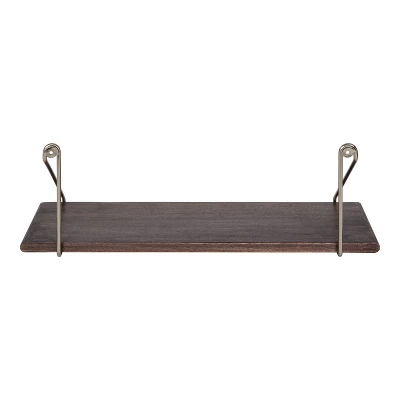 24" X 8" Palone Wood And Metal Decorative Wall Shelf Gray - Kate & Laurel All Things Decor 5 24" X 8" Palone Wood And Metal Decorative Wall Shelf Gray - Kate & Laurel All Things Decor - Image 3