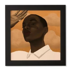 12" X 12" Nawaalillustrations Suns Out Framed Wall Art Black - Deny Designs -Home Decor Shop GUEST ccc17a27 05cd 4a5e a11e d45431440726