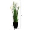 Nearly Natural 4.5-ft Wheat Plum Grass Artificial Plant In Black Metal Planter -Home Decor Shop GUEST cd2440f8 6e19 4147 8988 2e1ec378aa7d
