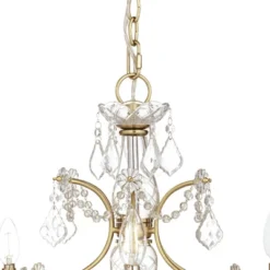 Vienna Full Spectrum DeMallo Gold Chandelier 26" Wide French Scroll Arm Clear Crystal 6-Light Fixture For Dining Room House Foyer Kitchen Island Home -Home Decor Shop GUEST cd6b4afb 3bbd 4a11 9886 ccec1b01aa92