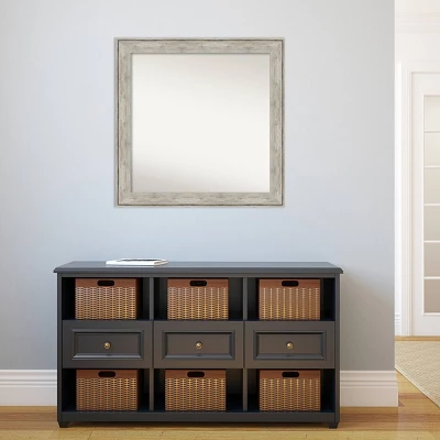 31" X 31" Non-Beveled Crackled Metallic Wall Mirror - Amanti Art 7 31" X 31" Non-Beveled Crackled Metallic Wall Mirror - Amanti Art - Image 5