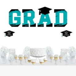 Big Dot Of Happiness Teal Graduation Party Decor - Vinyl Wall Decals - Grad -Home Decor Shop GUEST cde7de71 e918 4c33 ae33 0a4dc3ff51a9