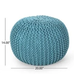 Nahunta Modern Knitted Cotton Round Pouf - Christopher Knight Home 21 Nahunta Modern Knitted Cotton Round Pouf - Christopher Knight Home -Home Decor Shop GUEST ce07dbec a2cf 4215 8136 aa3c6ee5dd7c