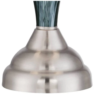 Regency Hill Arden Coastal Table Lamps 25" High Set Of 2 Green Blue Glass Twist Empire Shade For Bedroom Living Room Bedside Nightstand Office Family 6 Regency Hill Arden Coastal Table Lamps 25" High Set Of 2 Green Blue Glass Twist Empire Shade For Bedroom Living Room Bedside Nightstand Office Family - Image 4