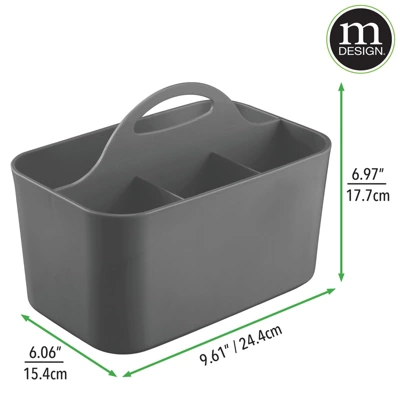 MDesign Plastic Office Storage Organizer Caddy Tote, Small, 2 Pack 9 MDesign Plastic Office Storage Organizer Caddy Tote, Small, 2 Pack - Image 7
