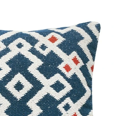 Carol & Frank 20" X 20" Reggie Indigo Easter Woven Throw Pillow 6 Carol & Frank 20" X 20" Reggie Indigo Easter Woven Throw Pillow - Image 4