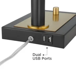 Possini Euro Design Possini Euro Hayven Desk Lamp With Dual USB Ports In Warm Gold With Black -Home Decor Shop GUEST ce83f871 ecd6 4a32 8115 a311a0890f58