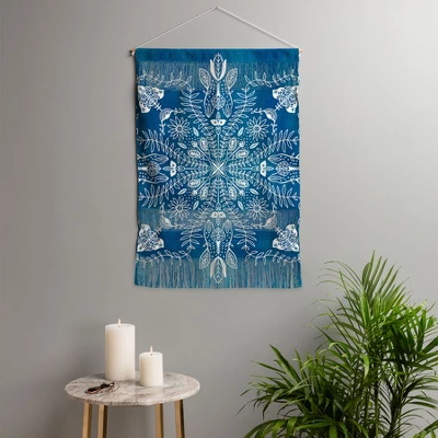 Sunshinecanteen Flores Cyan Large Portrait 22" X 31 1/2" Fiber Wall Hanging - Society6 3 Sunshinecanteen Flores Cyan Large Portrait 22" X 31 1/2" Fiber Wall Hanging - Society6