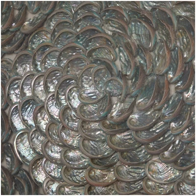 Acrylic Shell Handmade 3D Layered Shadow Box With Iridescent Finish Brown - Olivia & May 6 Acrylic Shell Handmade 3D Layered Shadow Box With Iridescent Finish Brown - Olivia & May - Image 4